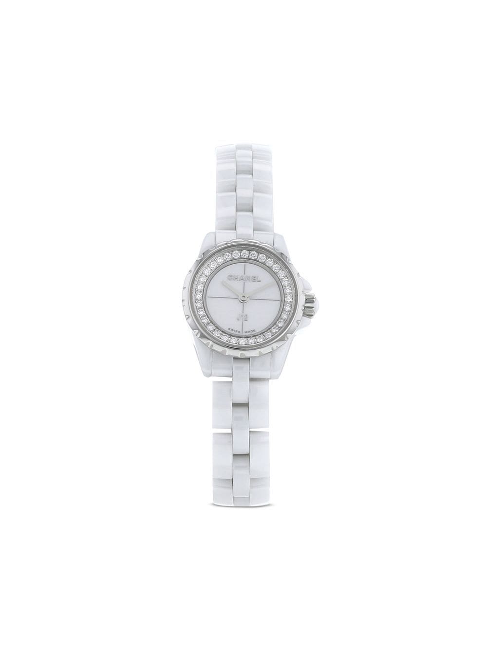 CHANEL Pre-Owned 2021 pre-owned small Chanel J12 - White von CHANEL Pre-Owned