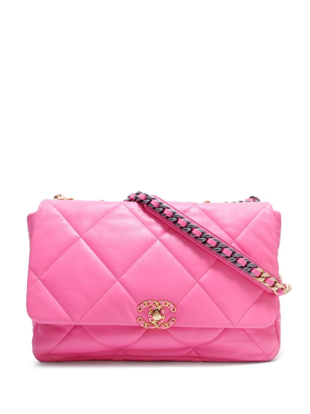 CHANEL Pre-Owned 2021 maxi 19 shoulder bag - Pink von CHANEL Pre-Owned