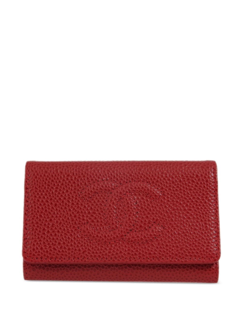 CHANEL Pre-Owned 2002 CC six-hook key case - Red von CHANEL Pre-Owned