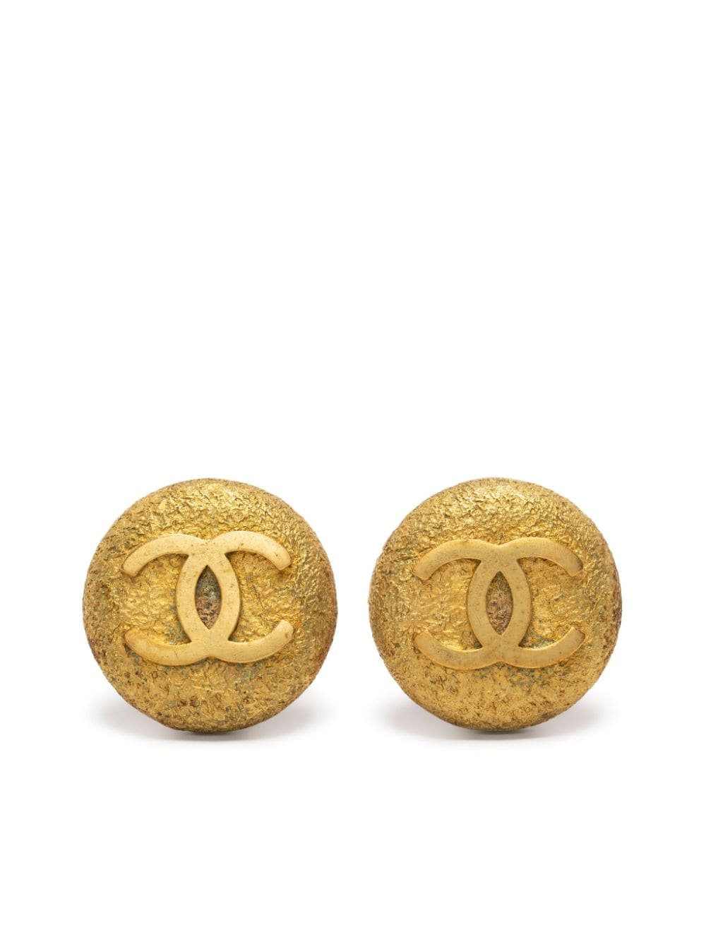 CHANEL Pre-Owned CC button clip-on earrings - Gold von CHANEL Pre-Owned