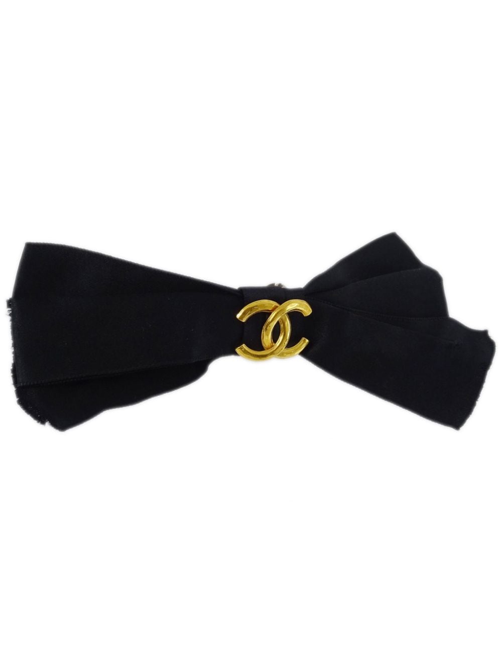 CHANEL Pre-Owned CC-logo Bow hair clip - Black von CHANEL Pre-Owned