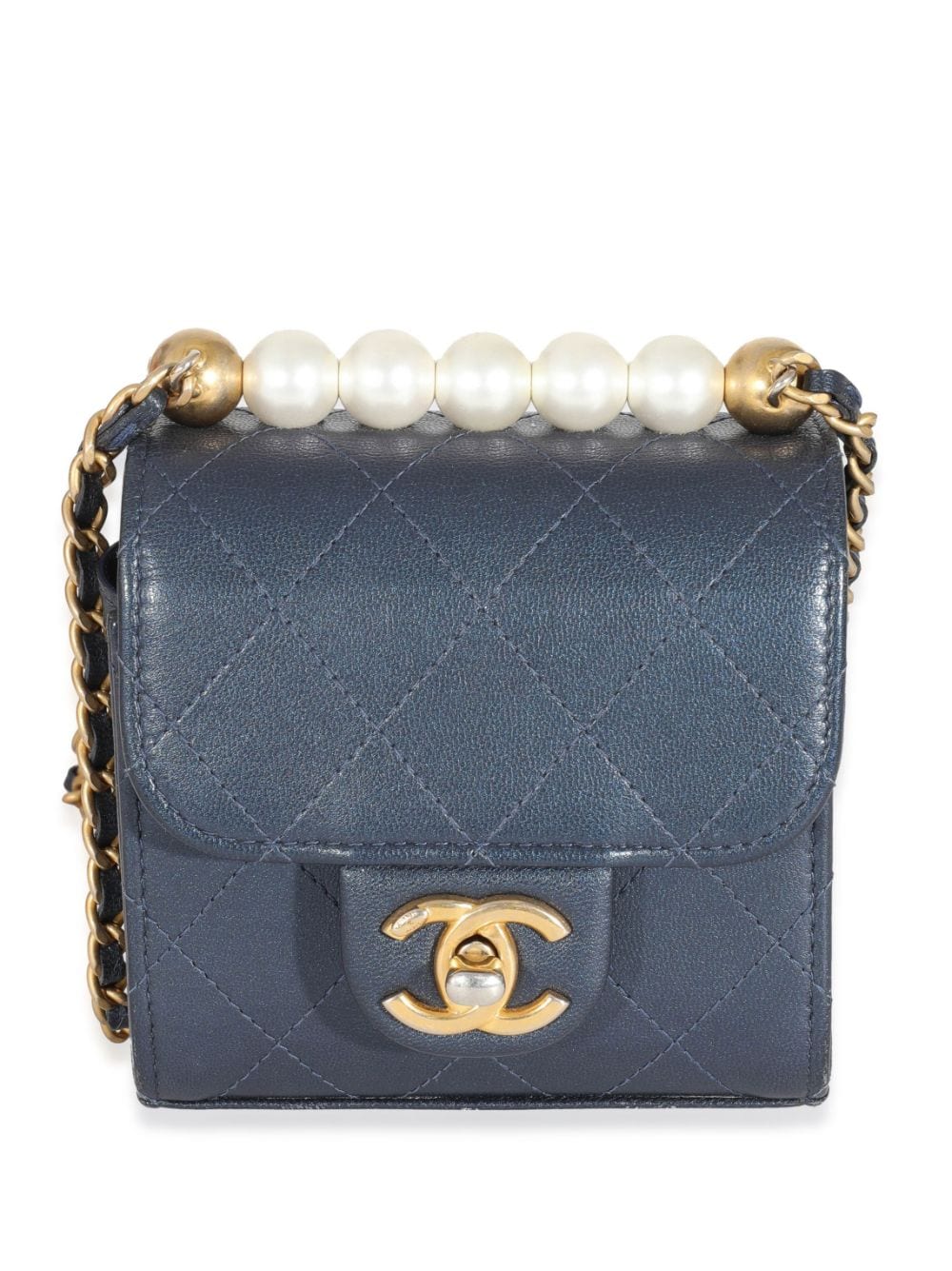 CHANEL Pre-Owned Chic Pearl Mini Flap bag - Blue von CHANEL Pre-Owned