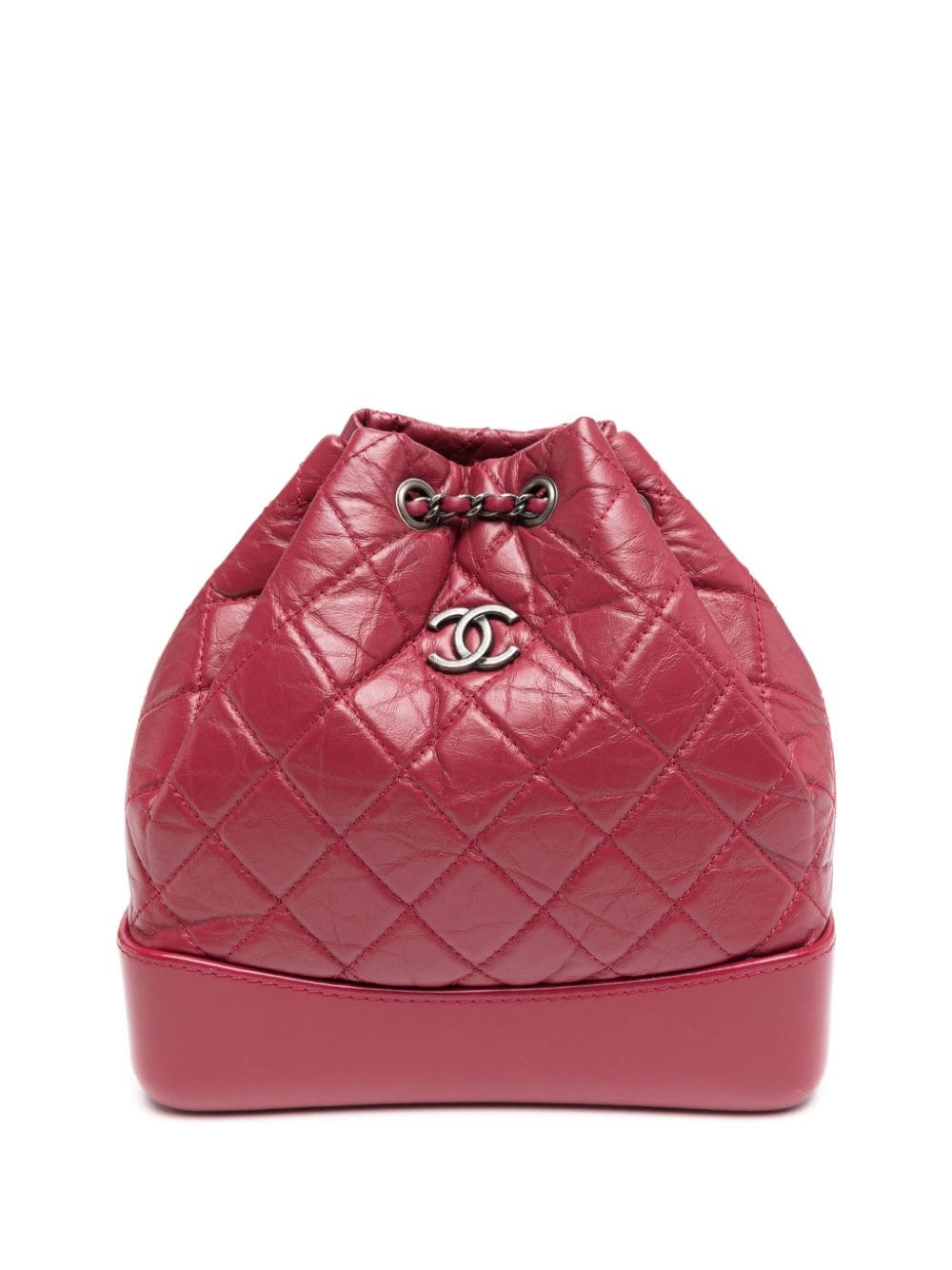 CHANEL Pre-Owned Gabrielle diamond-quilted backpack - Red von CHANEL Pre-Owned