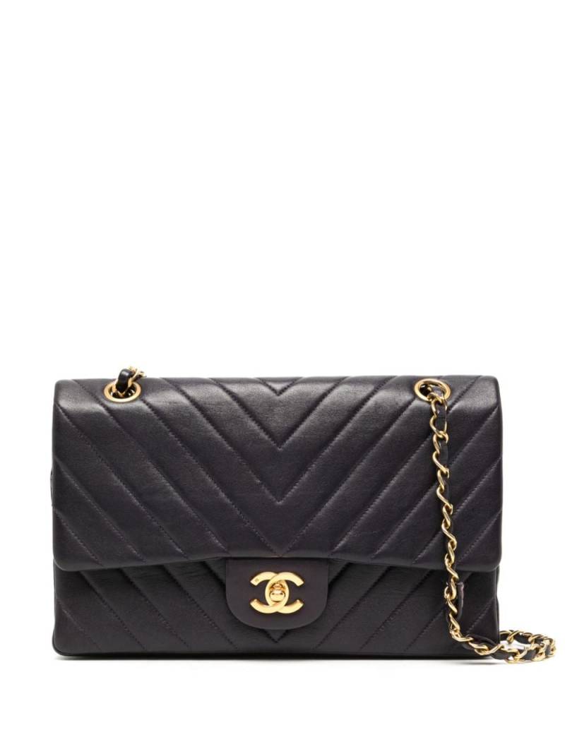 CHANEL Pre-Owned medium V-stitch Double Flap shoulder bag - Purple von CHANEL Pre-Owned