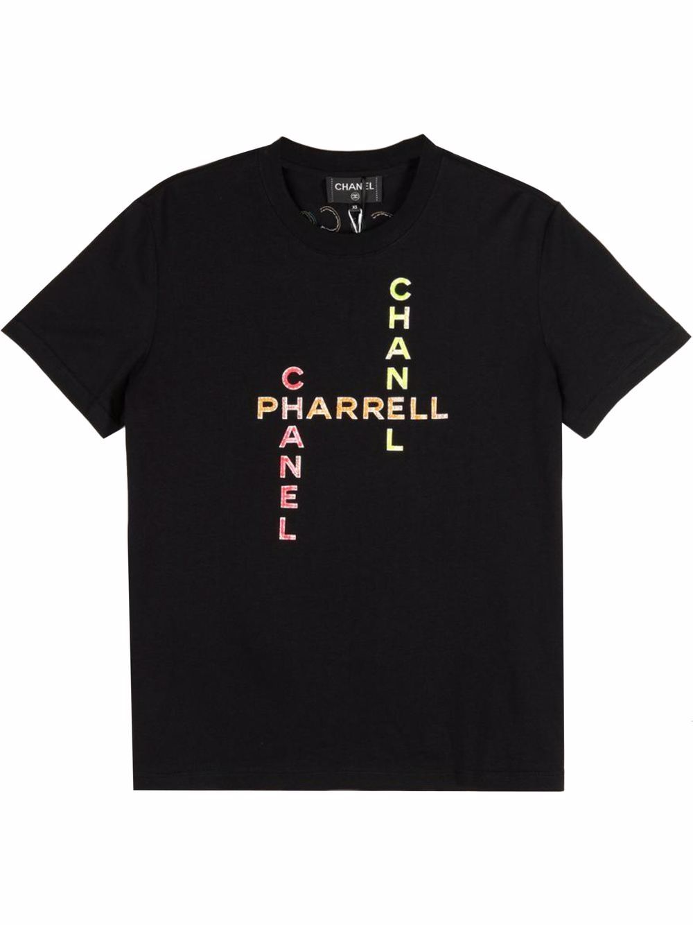 CHANEL Pre-Owned x Pharell 2019 logo-print T-shirt - Black von CHANEL Pre-Owned