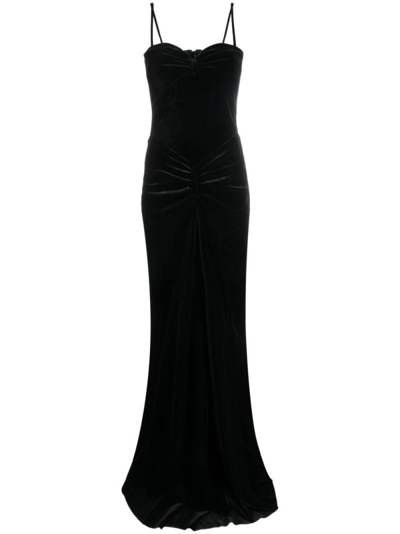 CHIARA BONI La Petite Robe Malik velvet maxi dress - Black von CHIARA BONI La Petite Robe