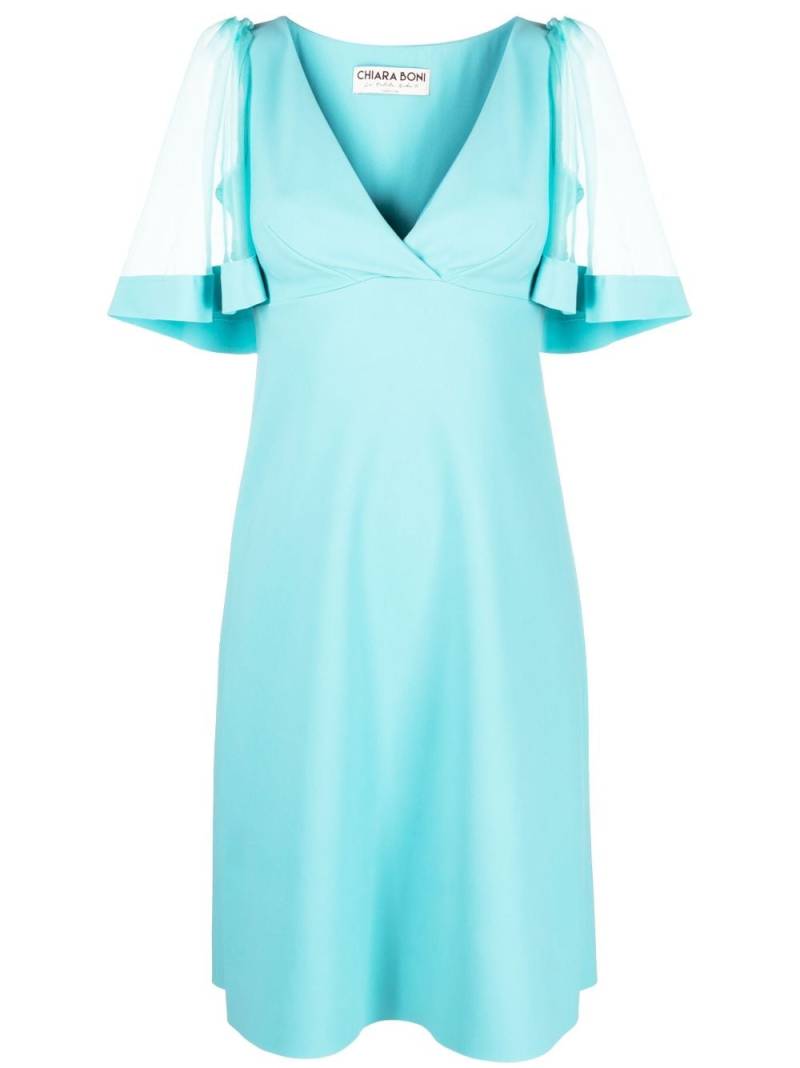 CHIARA BONI La Petite Robe Rema V-neck dress - Blue von CHIARA BONI La Petite Robe