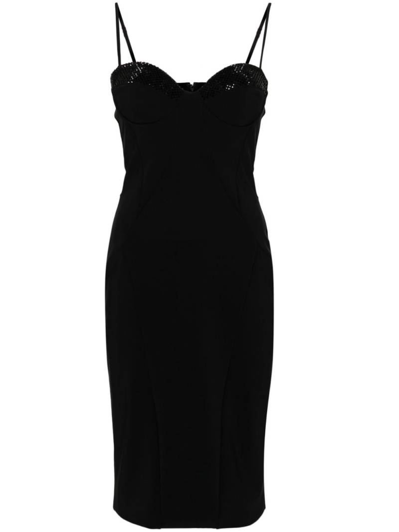 CHIARA BONI La Petite Robe Zhoulette crystal-embellished midi dress - Black von CHIARA BONI La Petite Robe