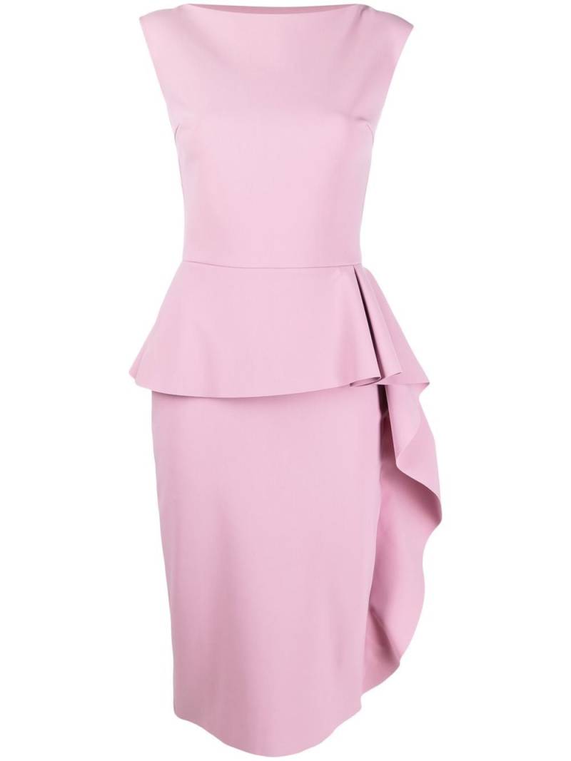 CHIARA BONI La Petite Robe ruffle-detail peplum-waist dress - Pink von CHIARA BONI La Petite Robe