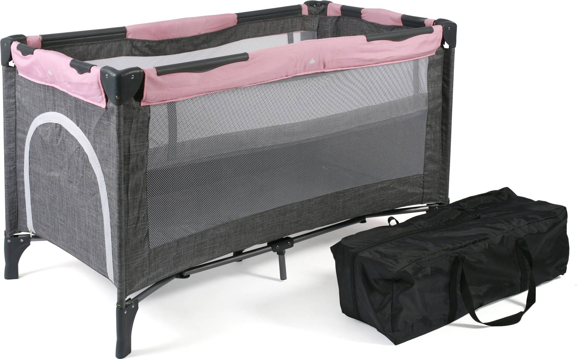 CHIC4BABY Baby-Reisebett »Luxus, Melange Rosa« von CHIC4BABY