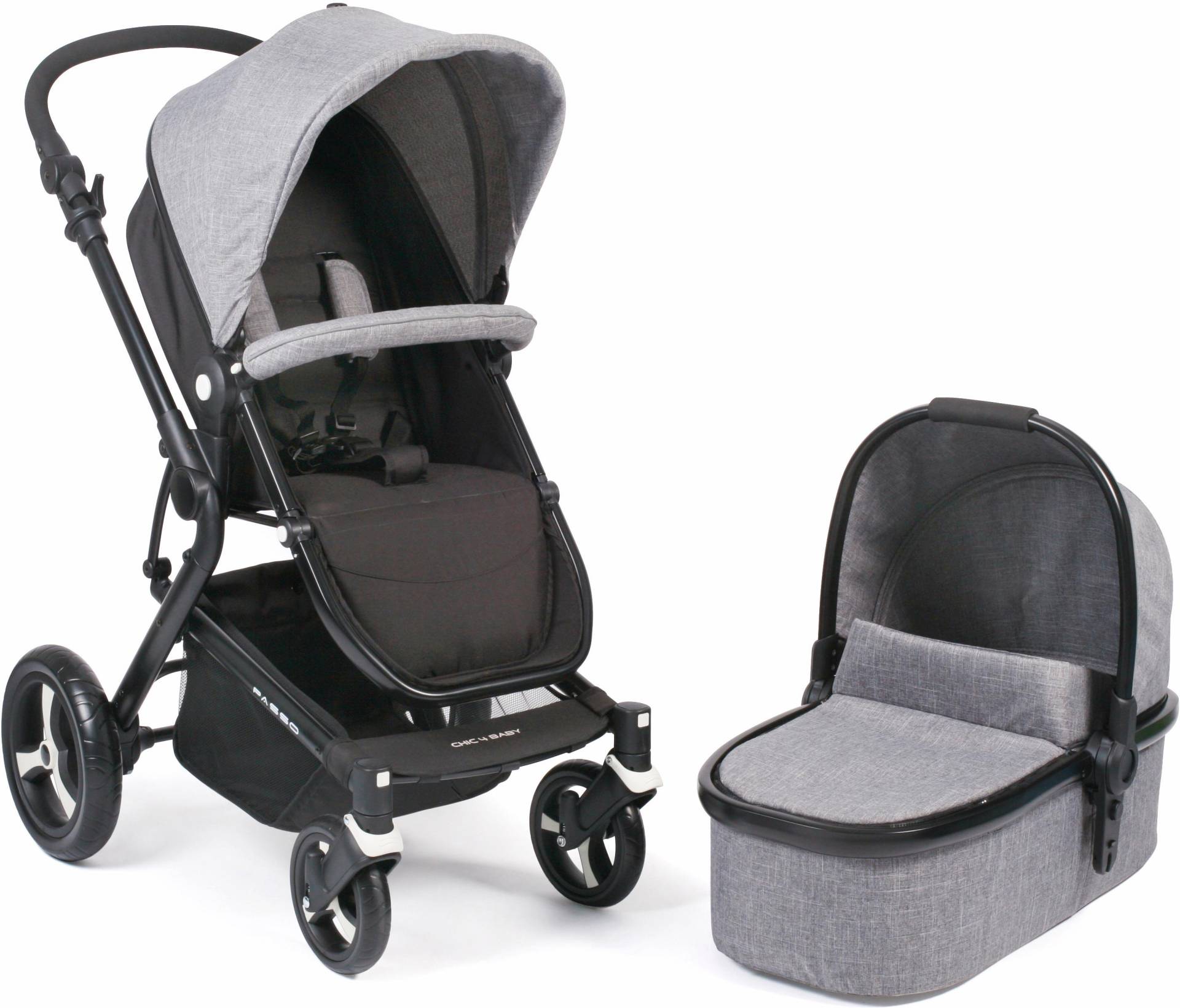 CHIC4BABY Kombi-Kinderwagen »Passo, grau«, 15 kg von CHIC4BABY