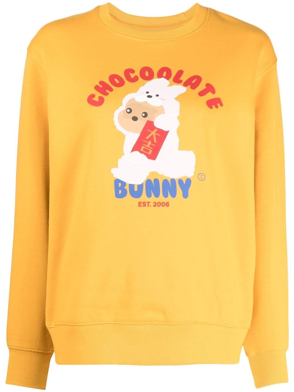 CHOCOOLATE Chocolate Bunny print sweatshirt - Yellow von CHOCOOLATE