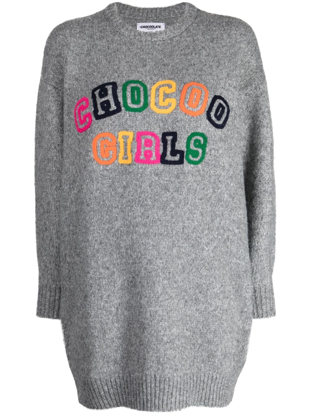 CHOCOOLATE Chocoo Girls knit dress - Grey von CHOCOOLATE