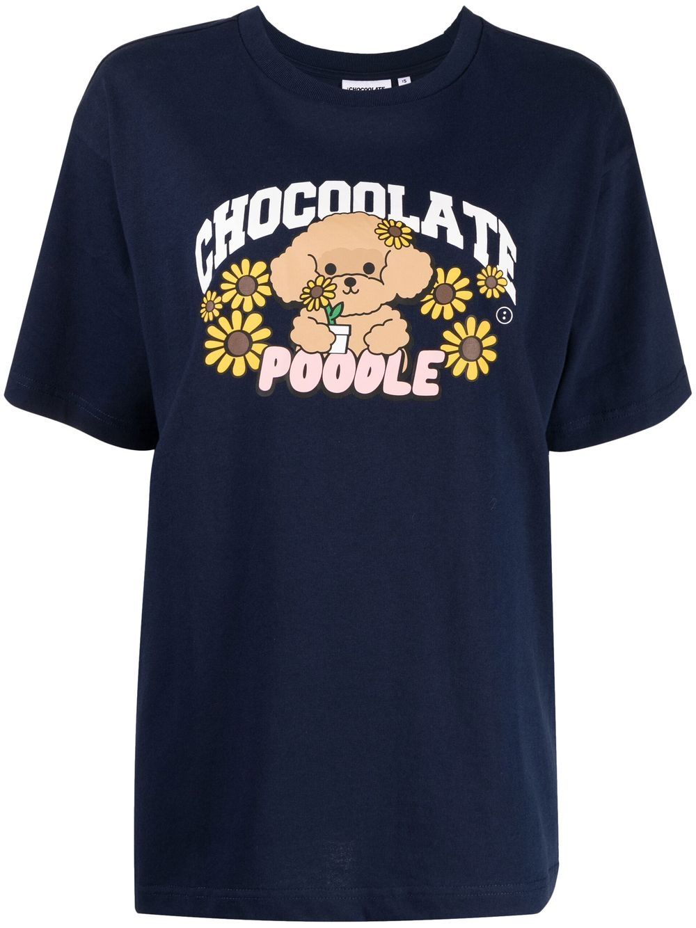 CHOCOOLATE Chocoolate Poodle print T-shirt - Blue von CHOCOOLATE