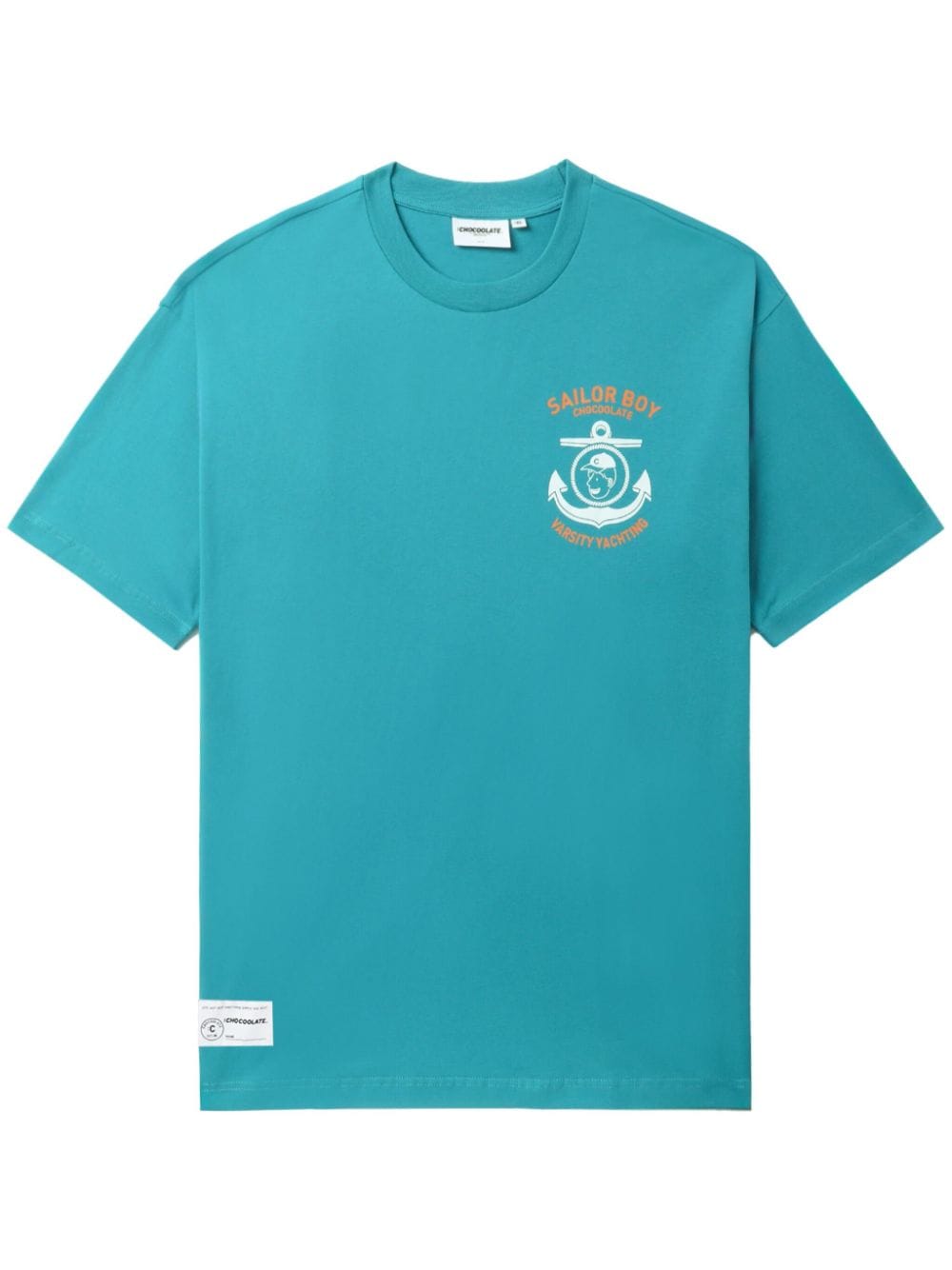 CHOCOOLATE anchor-print cotton T-shirt - Blue von CHOCOOLATE