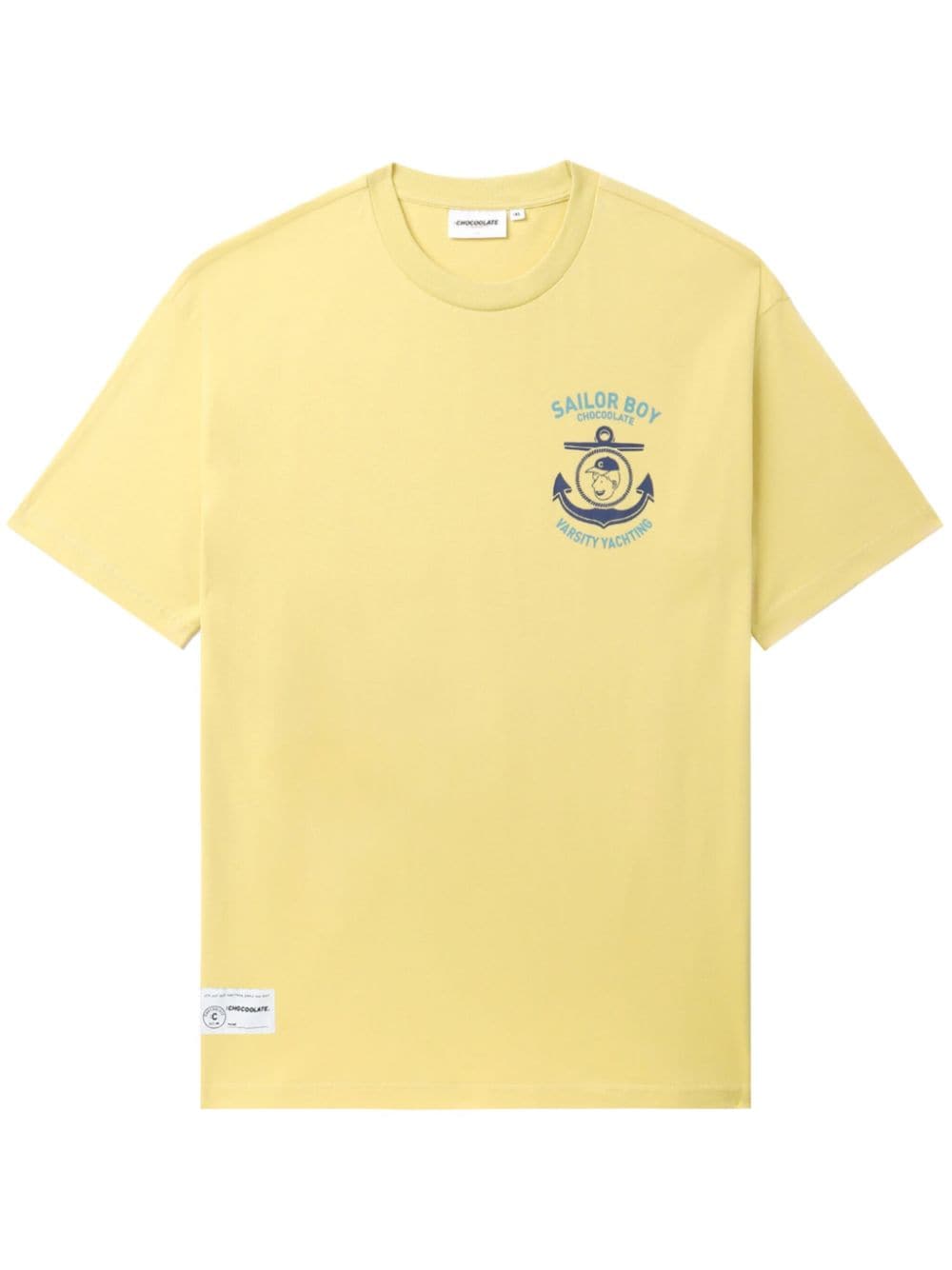 CHOCOOLATE anchor-print cotton T-shirt - Yellow