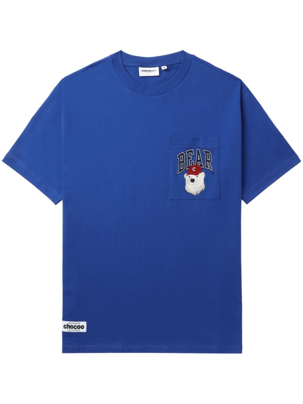 CHOCOOLATE bear-print cotton T-shirt - Blue von CHOCOOLATE