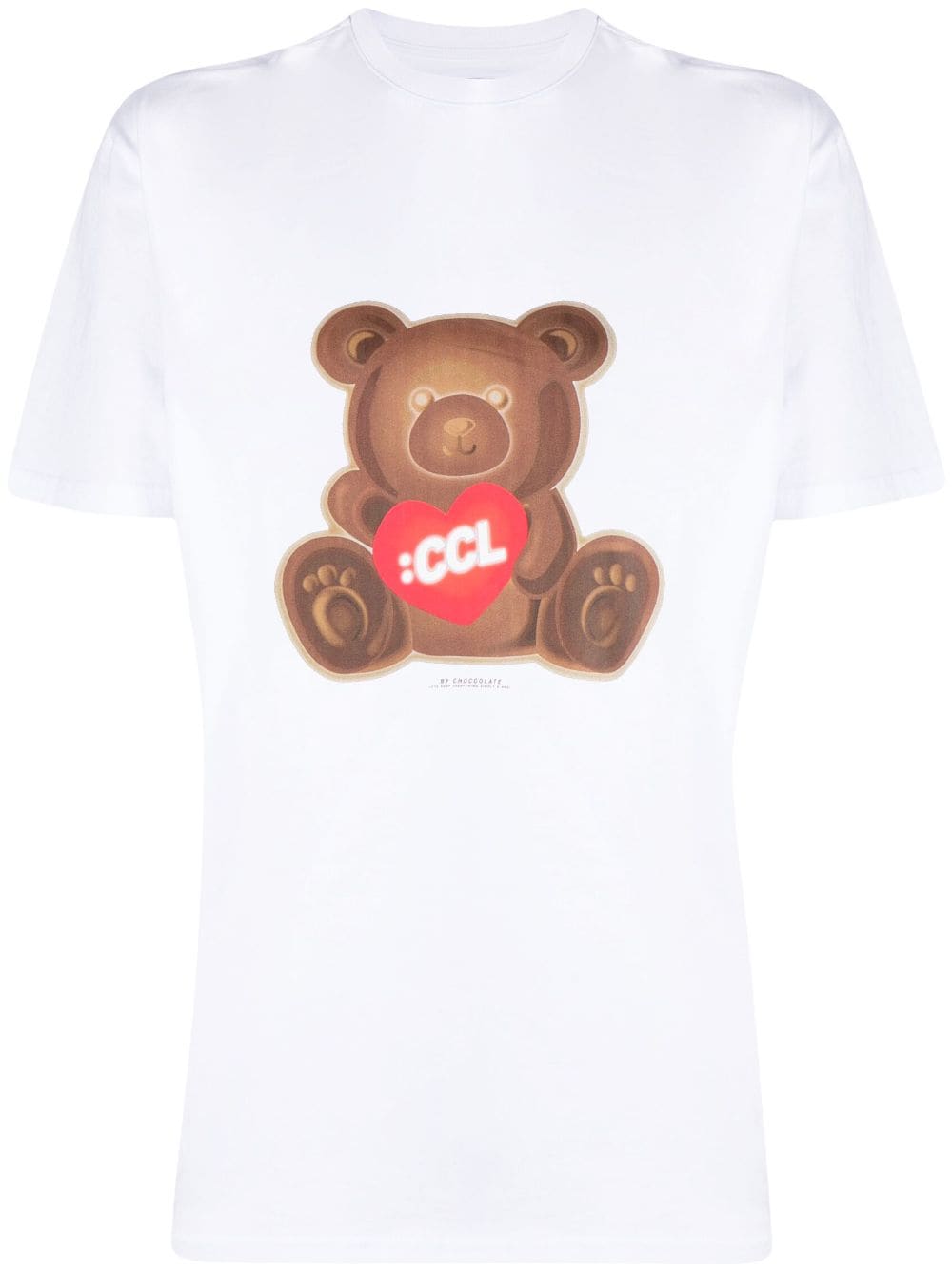 CHOCOOLATE bear-print cotton T-shirt - White von CHOCOOLATE