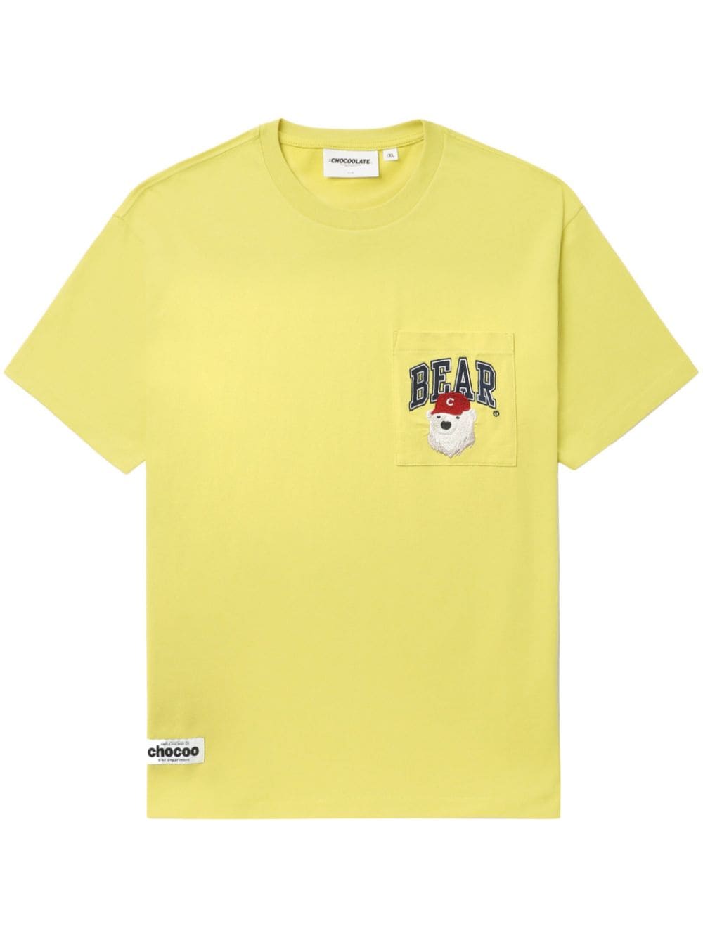 CHOCOOLATE bear-print cotton T-shirt - Yellow von CHOCOOLATE