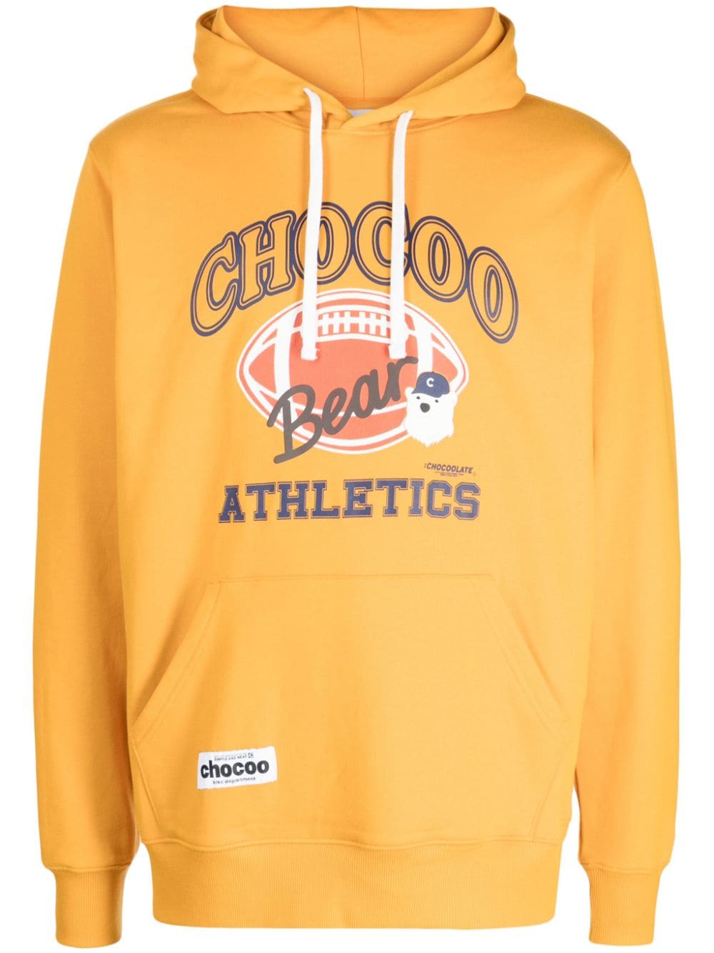 CHOCOOLATE bear-print cotton hoodie - Orange von CHOCOOLATE