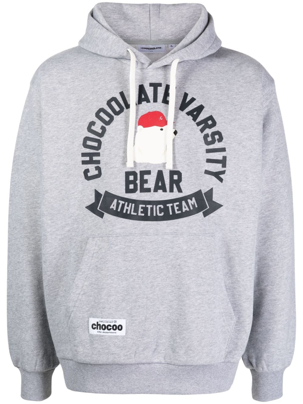 CHOCOOLATE bear-print hoodie - Grey von CHOCOOLATE