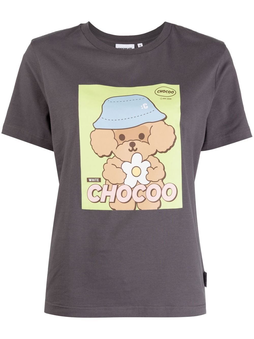 CHOCOOLATE graphic logo-print T-shirt - Grey von CHOCOOLATE