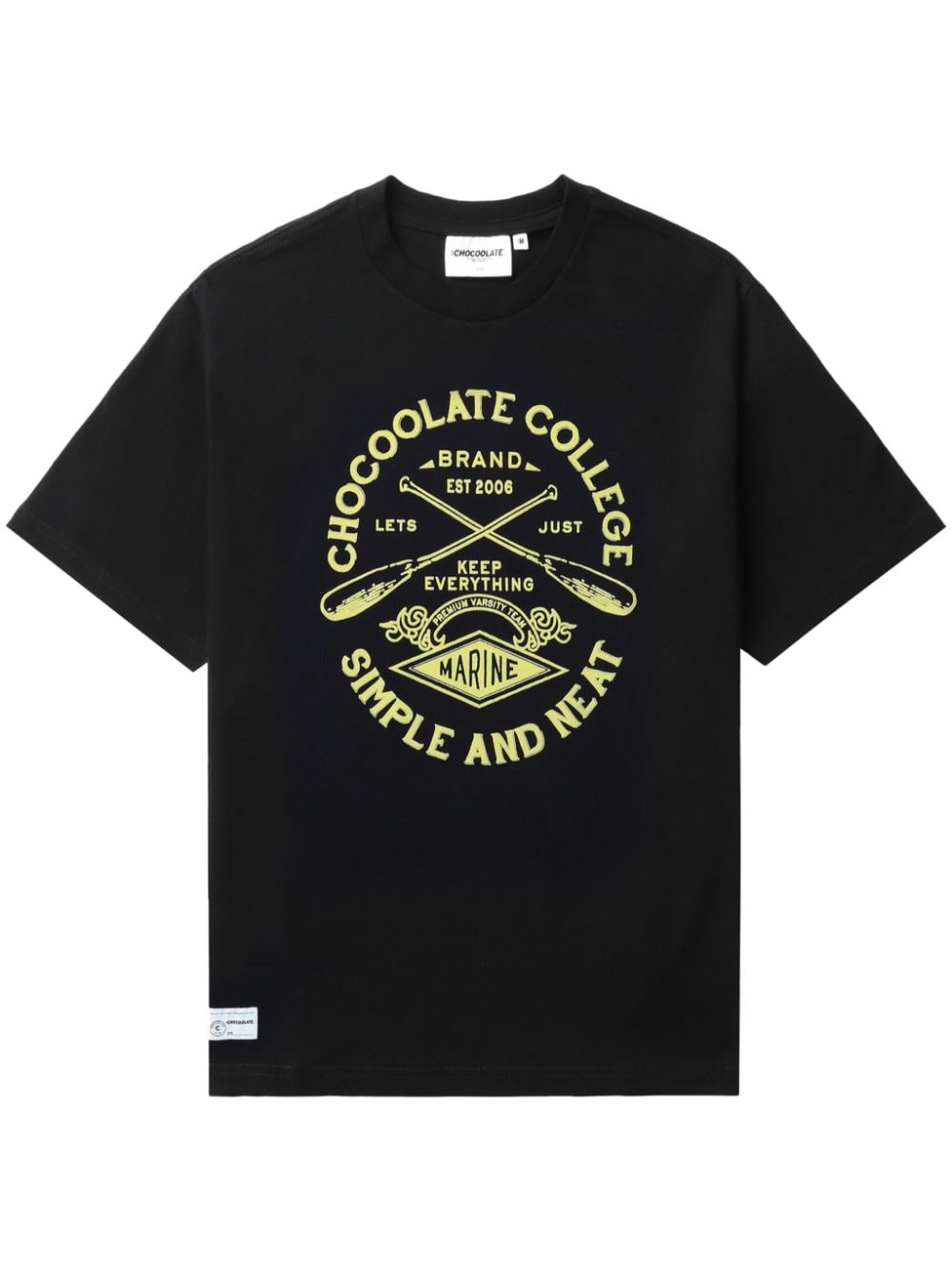 CHOCOOLATE graphic-print cotton T-shirt - Black von CHOCOOLATE