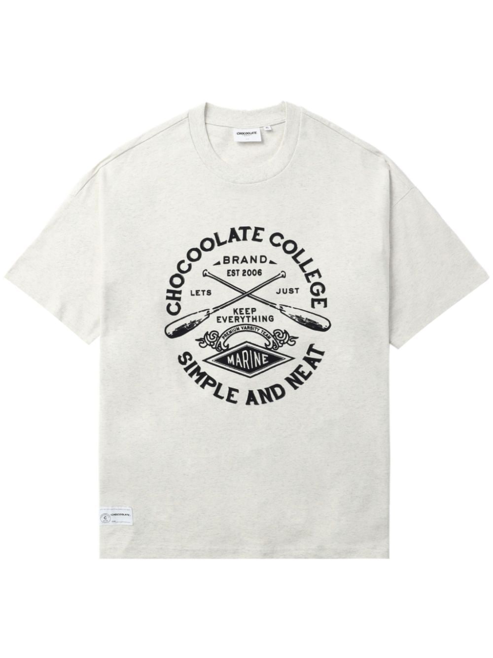 CHOCOOLATE graphic-print cotton T-shirt - Grey von CHOCOOLATE