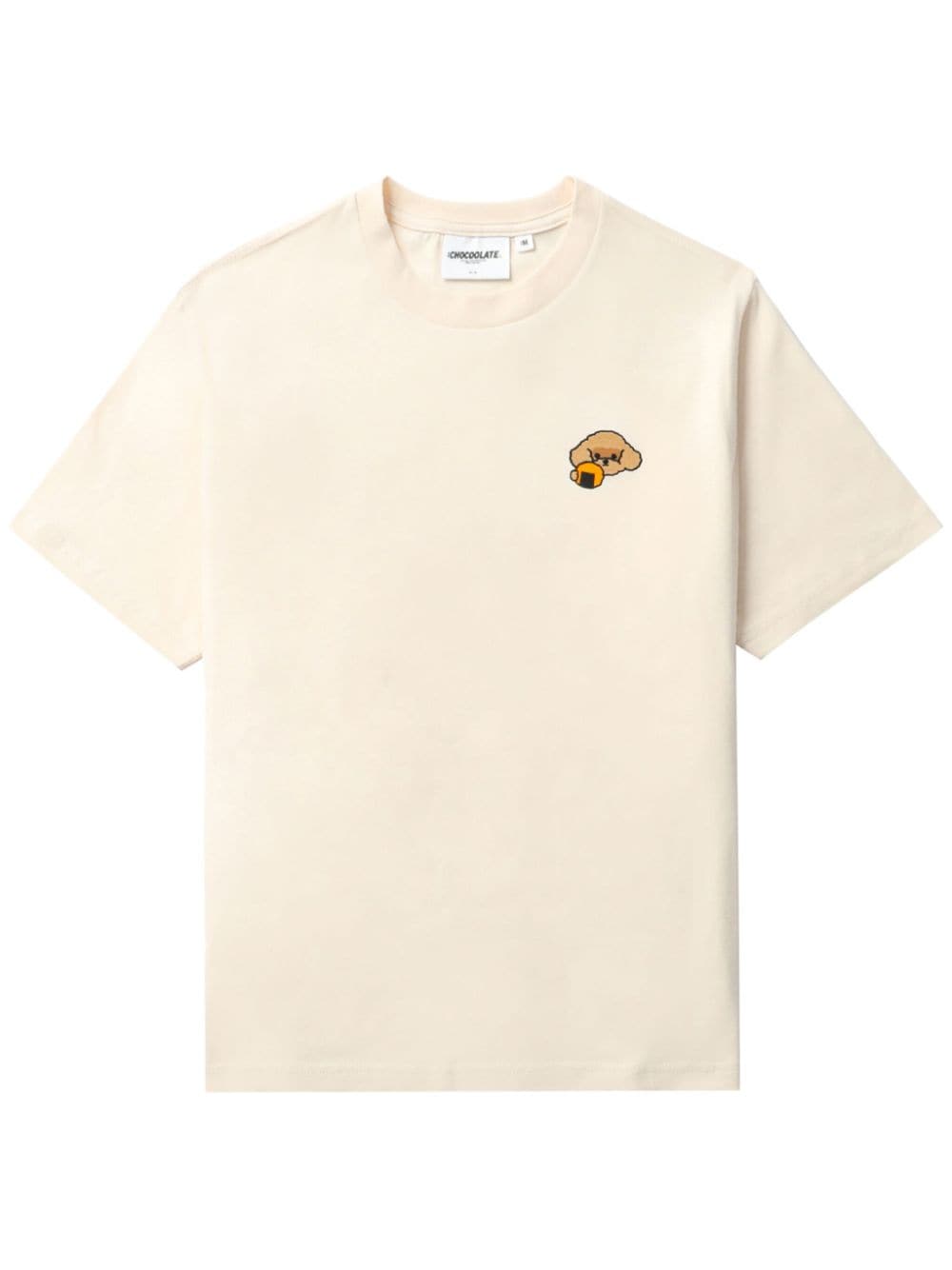 CHOCOOLATE graphic-print cotton T-shirt - Neutrals von CHOCOOLATE