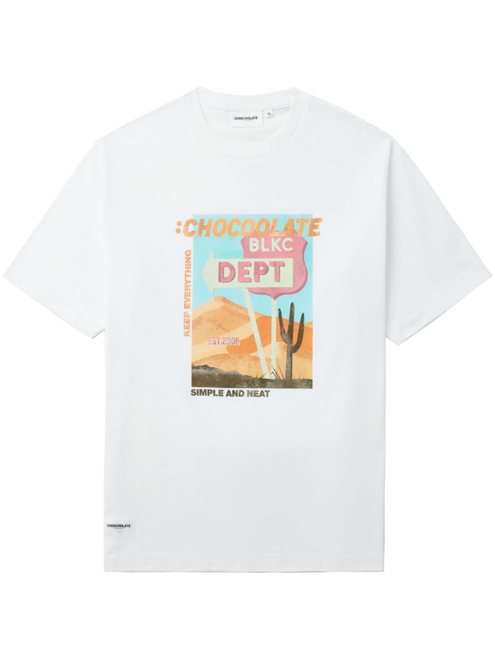 CHOCOOLATE graphic-print cotton T-shirt - White von CHOCOOLATE