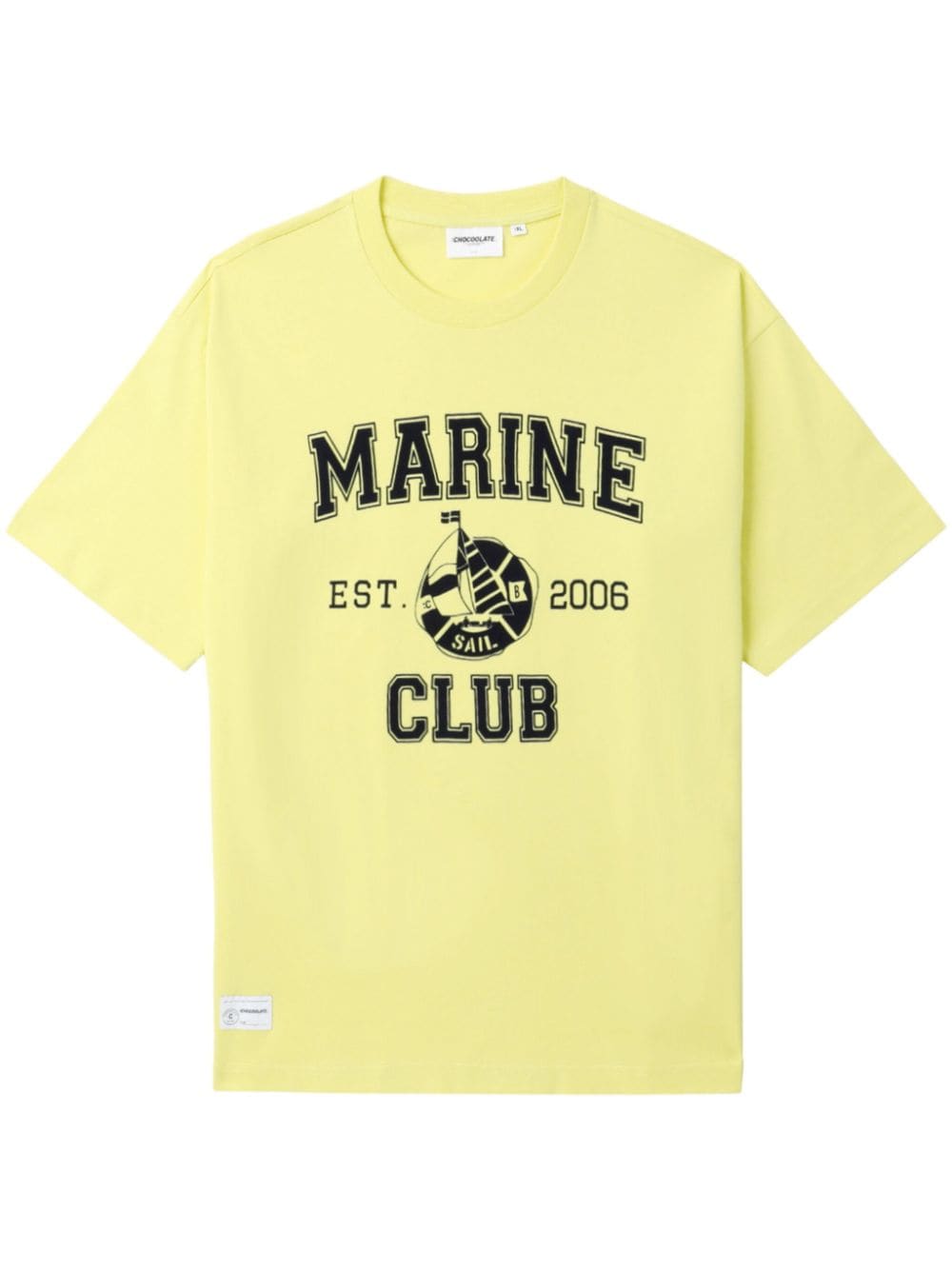 CHOCOOLATE graphic-print cotton T-shirt - Yellow von CHOCOOLATE