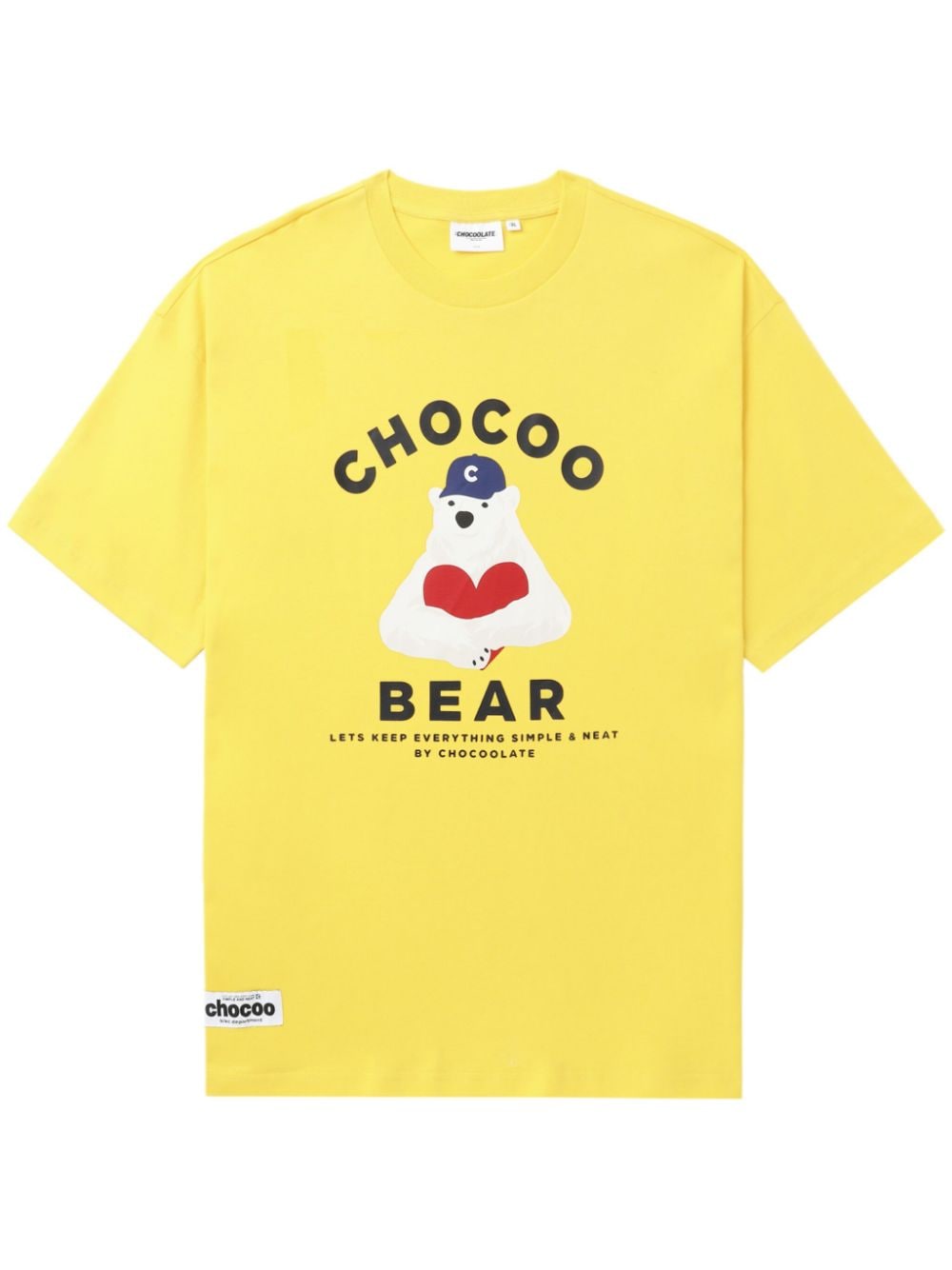 CHOCOOLATE graphic-print cotton T-shirt - Yellow von CHOCOOLATE