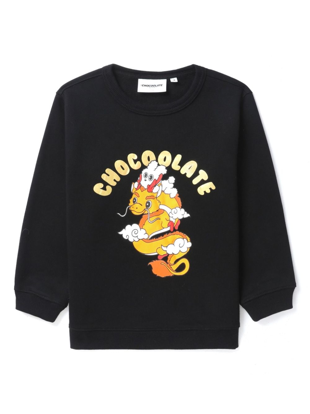 CHOCOOLATE graphic-print crew-neck sweatshirt - Black