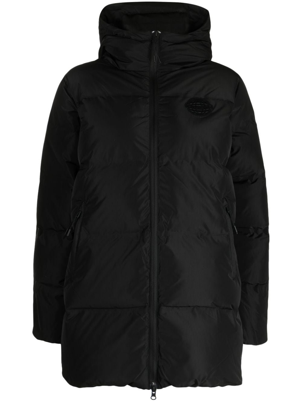 CHOCOOLATE high-neck padded coat - Black von CHOCOOLATE