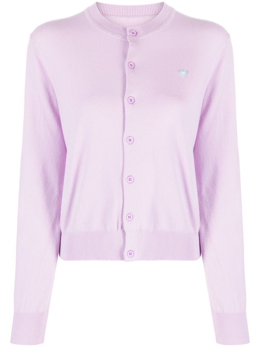 CHOCOOLATE logo-appliqué button-down cardigan - Purple von CHOCOOLATE