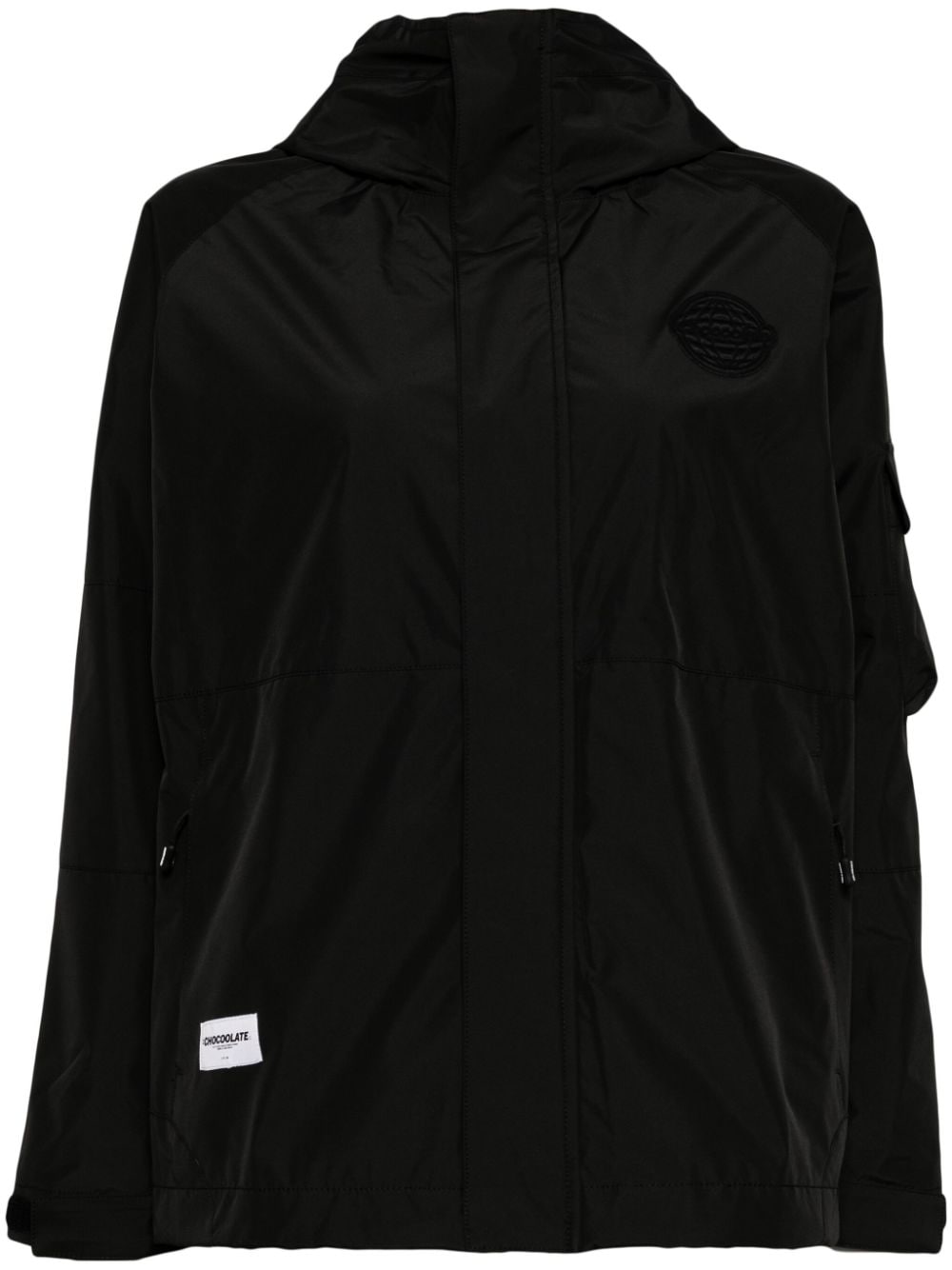 CHOCOOLATE logo-appliqué hooded jacket - Black von CHOCOOLATE