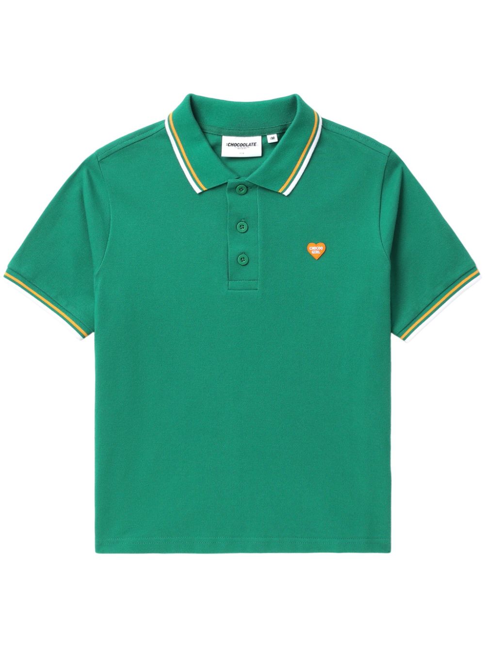 CHOCOOLATE logo-appliqué polo shirt - Green von CHOCOOLATE