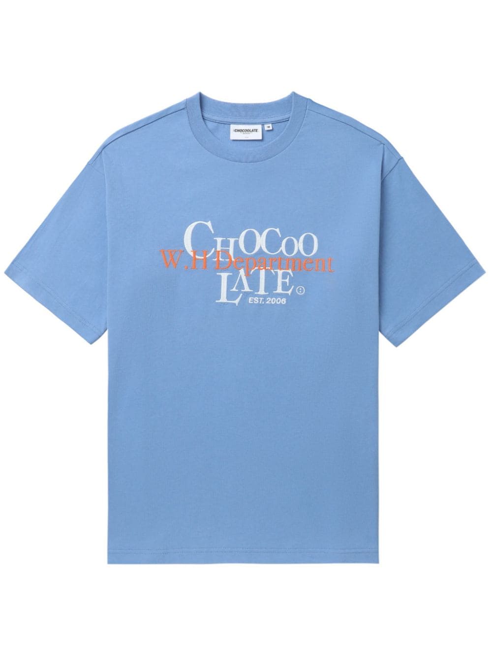 CHOCOOLATE logo-embroidered cotton T-shirt - Blue von CHOCOOLATE