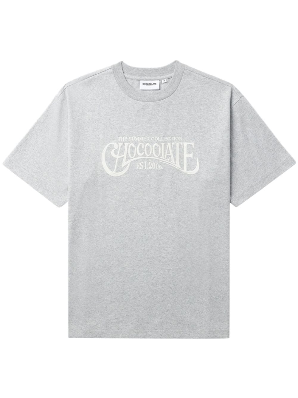 CHOCOOLATE logo-embroidered cotton T-shirt - Grey von CHOCOOLATE
