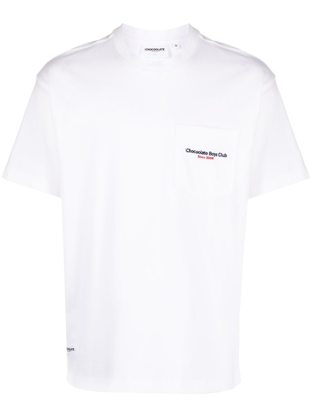 CHOCOOLATE logo-embroidered cotton T-shirt - White von CHOCOOLATE