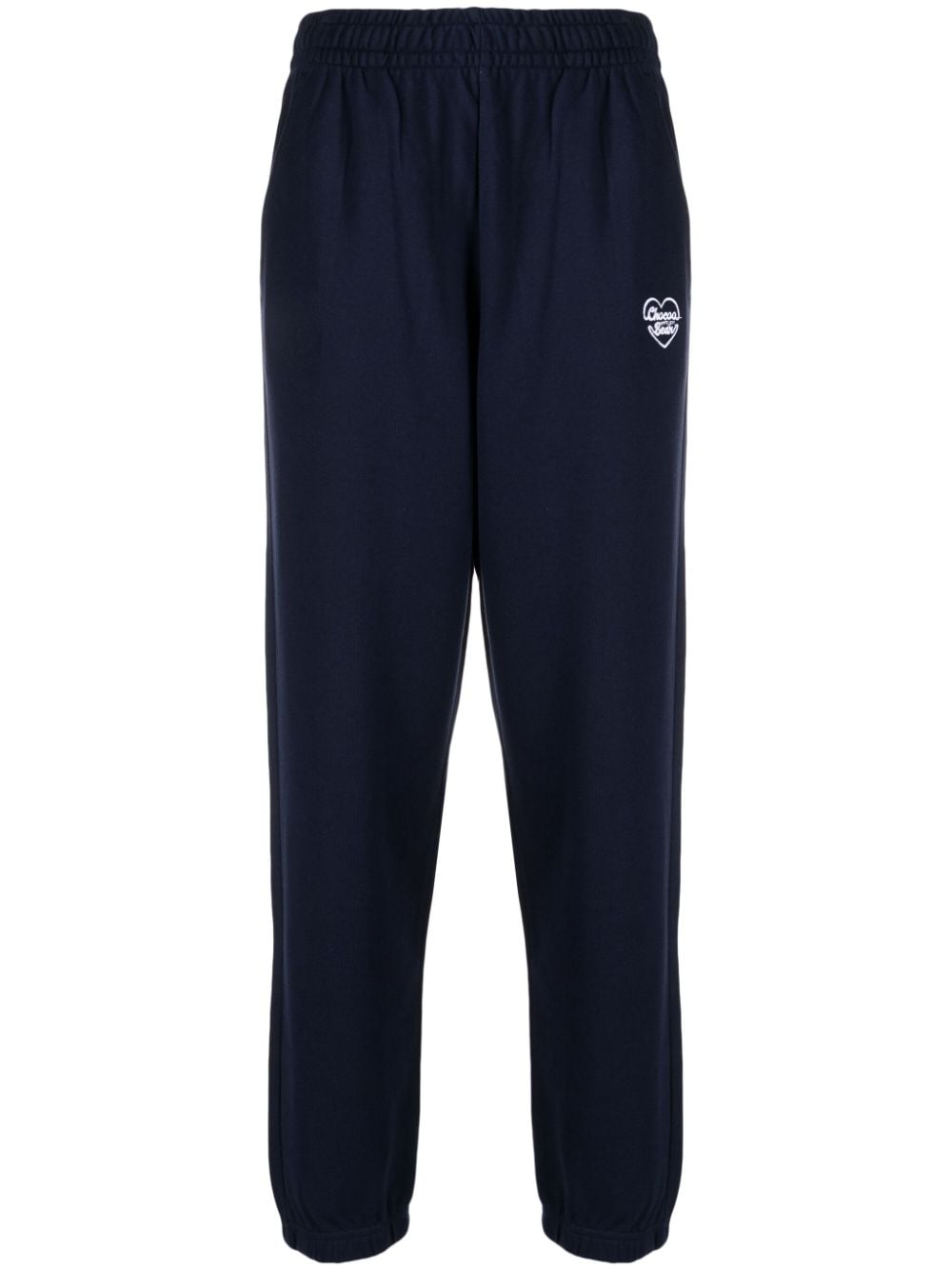 CHOCOOLATE logo-embroidered cotton track pants - Blue von CHOCOOLATE