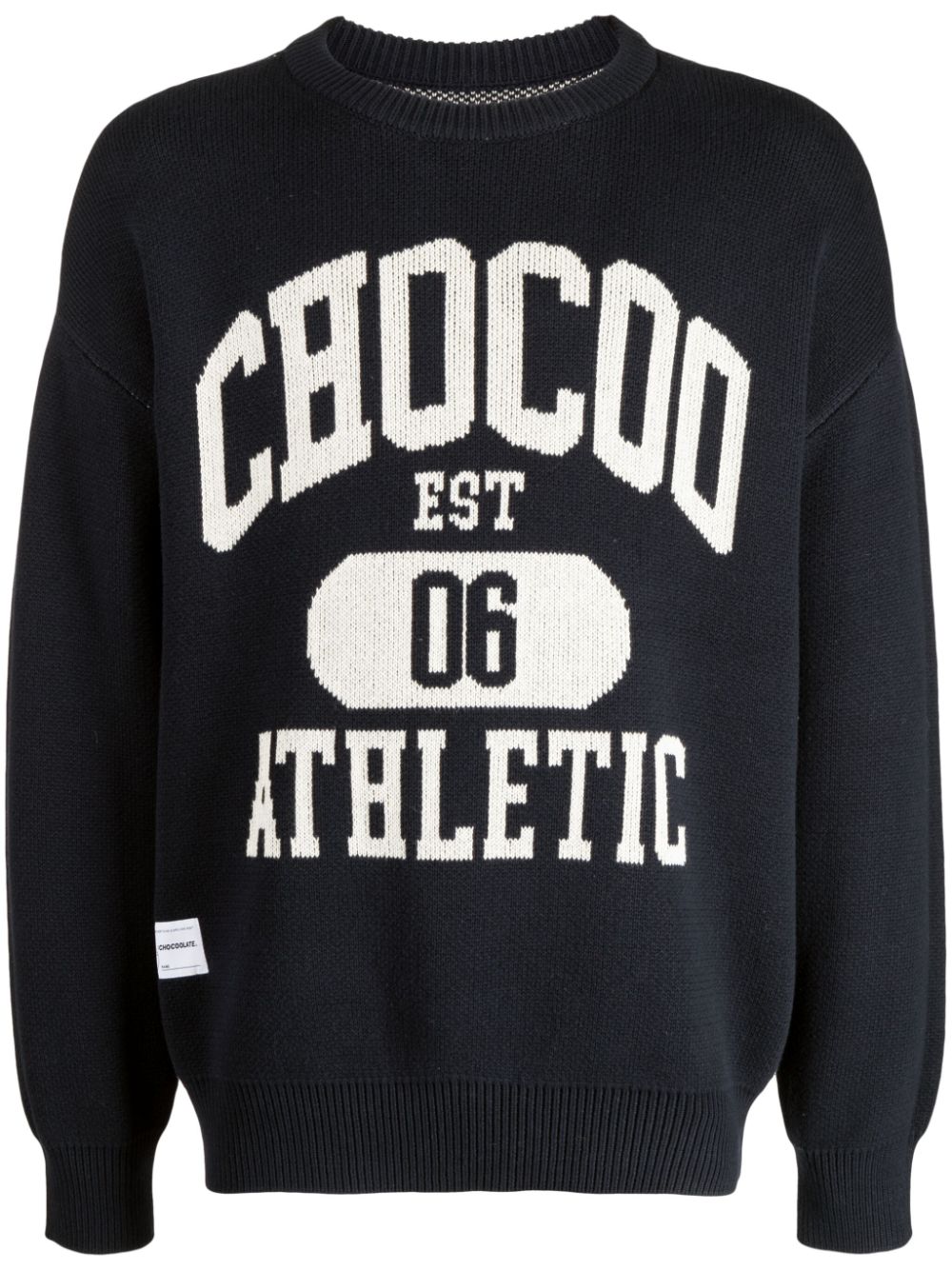 CHOCOOLATE logo-embroidered high-neck sweatshirt - Blue von CHOCOOLATE