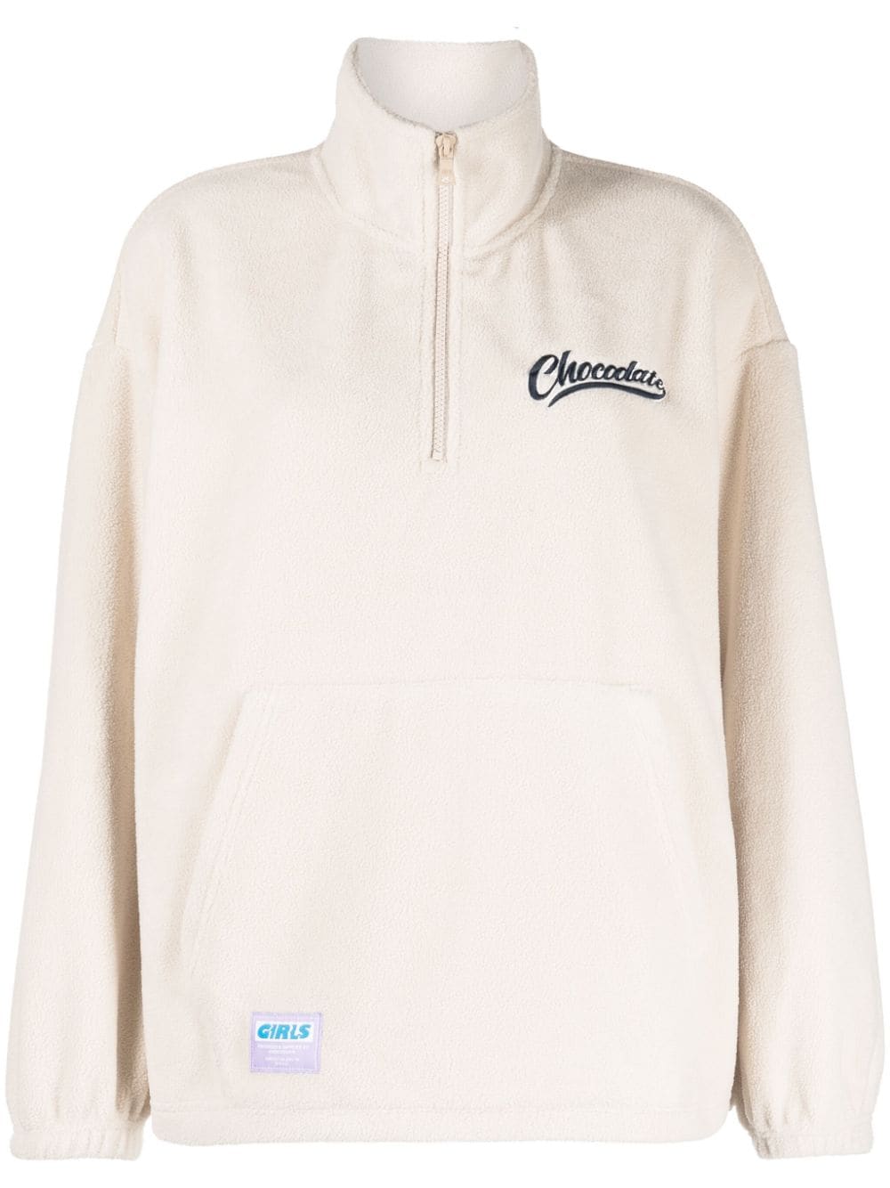 CHOCOOLATE logo-embroidered high-neck sweatshirt - White von CHOCOOLATE