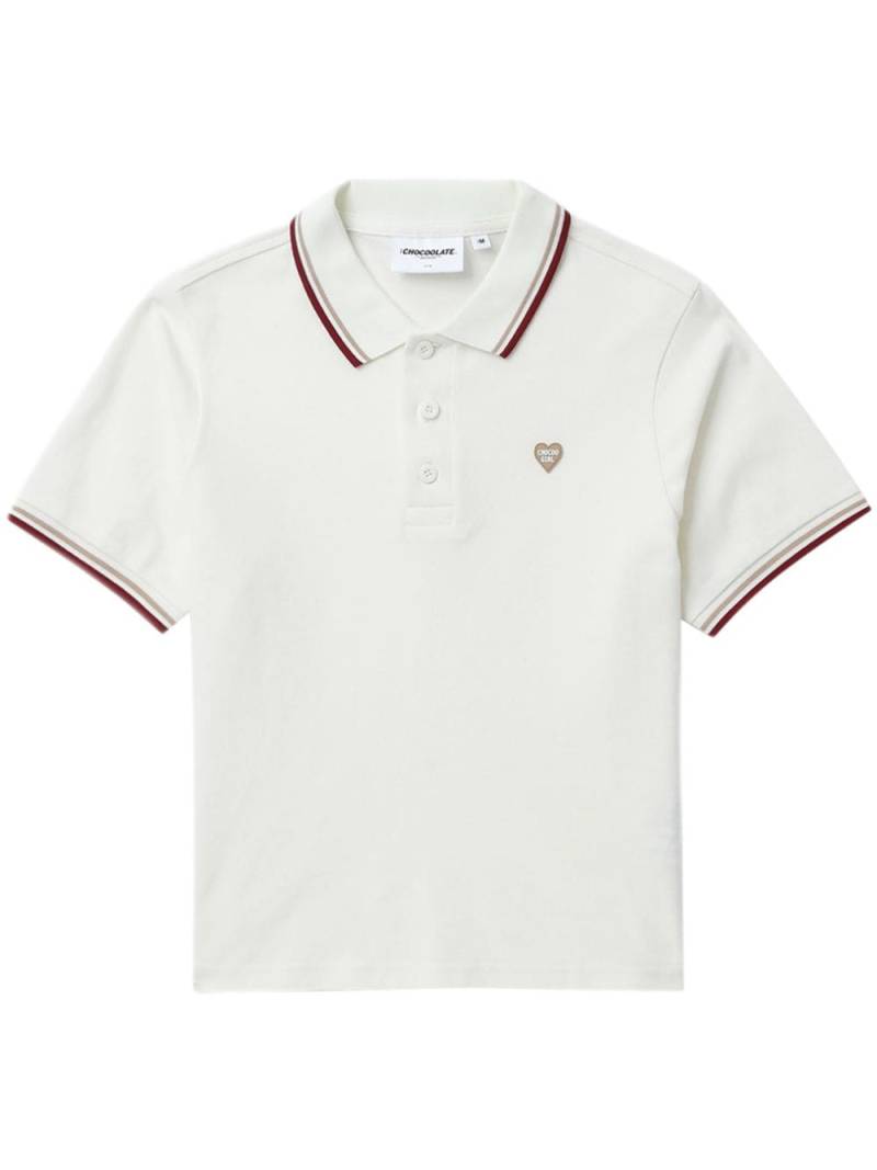 CHOCOOLATE logo-embroidered polo shirt - White von CHOCOOLATE