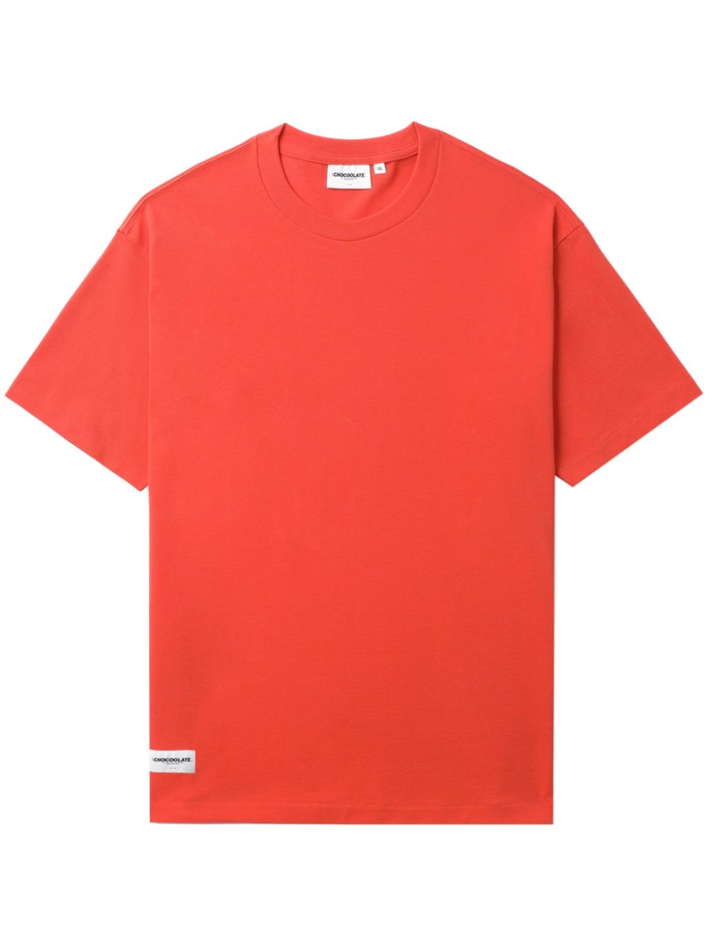 CHOCOOLATE logo-patch cotton T-shirt - Red von CHOCOOLATE