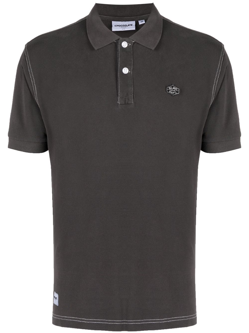 CHOCOOLATE logo-patch cotton polo shirt - Brown von CHOCOOLATE