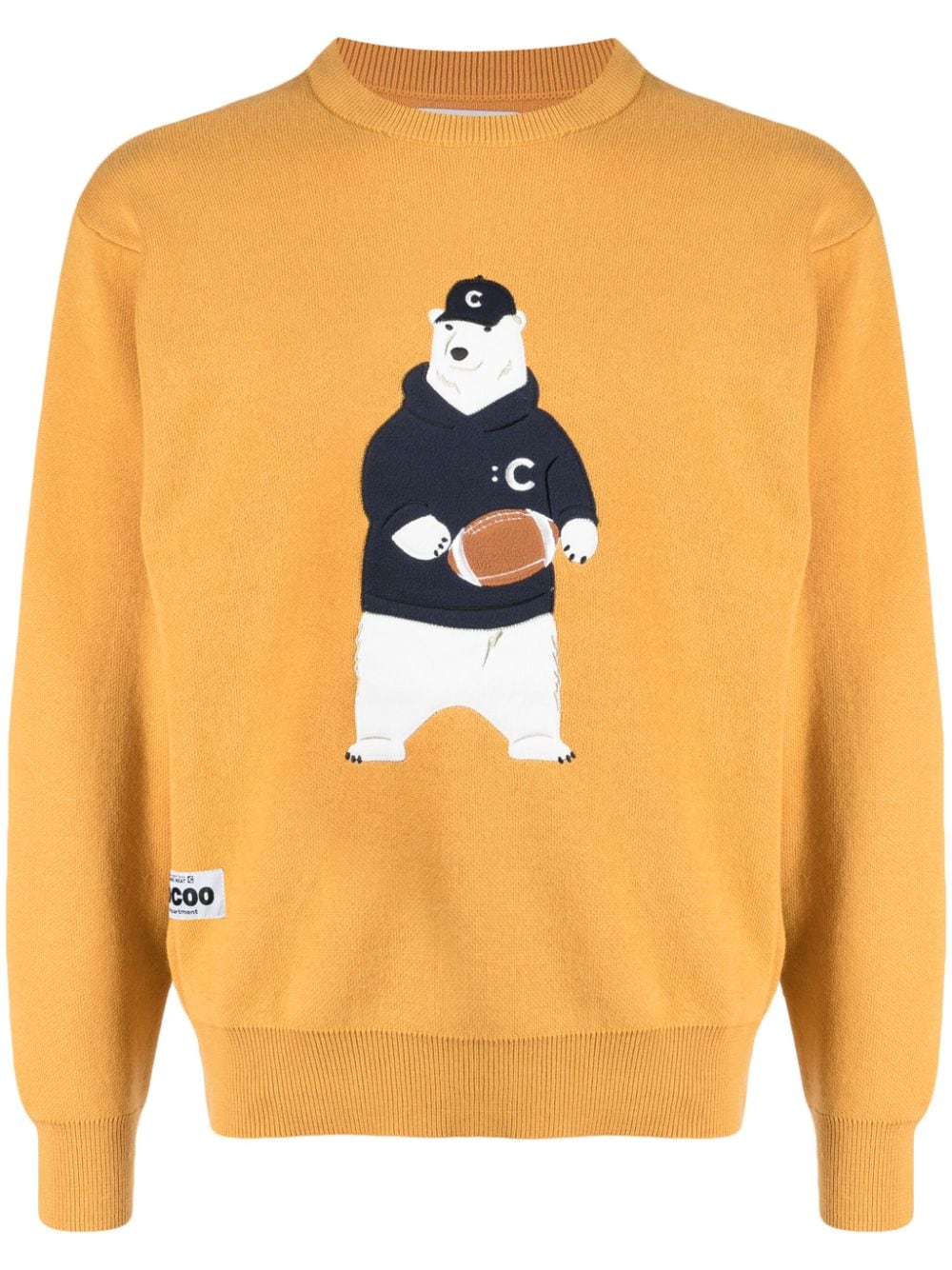 CHOCOOLATE logo-patch fine-knit jumper - Orange von CHOCOOLATE