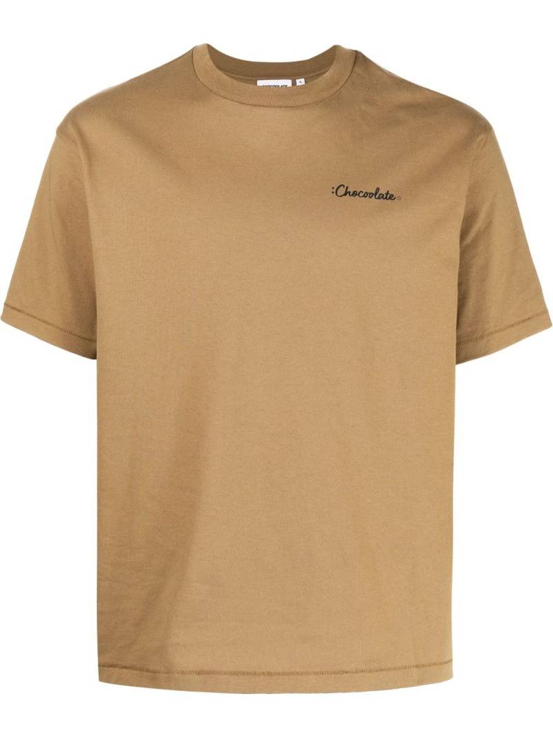 CHOCOOLATE logo-print T-shirt - Brown von CHOCOOLATE