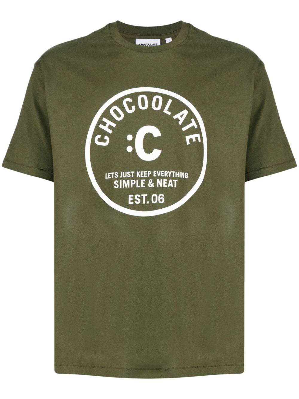 CHOCOOLATE logo-print cotton T-shirt - Green von CHOCOOLATE
