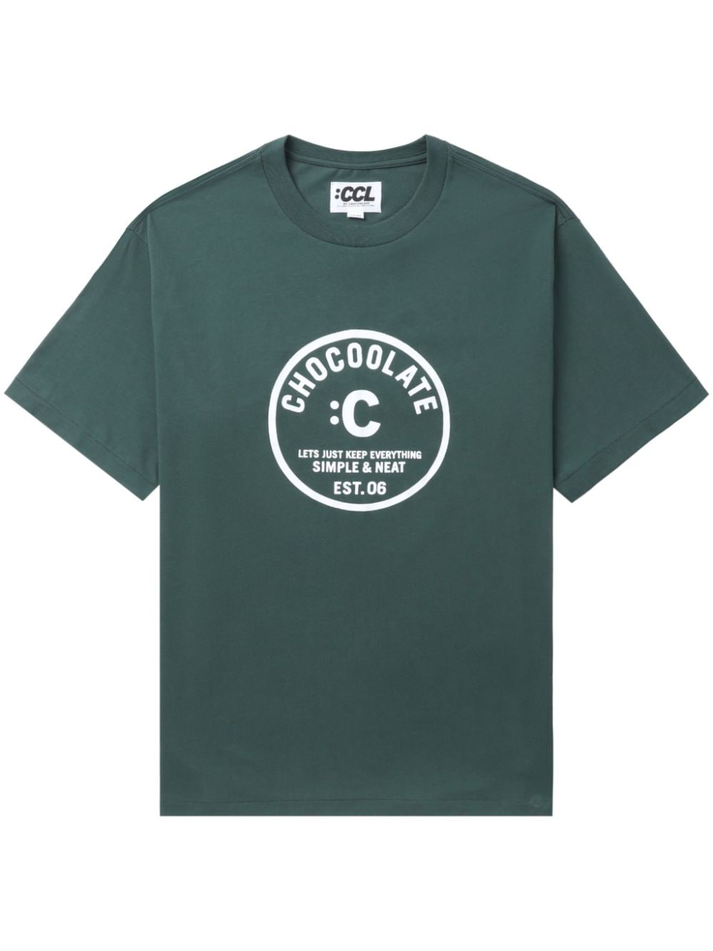 CHOCOOLATE logo-print cotton T-shirt - Green von CHOCOOLATE